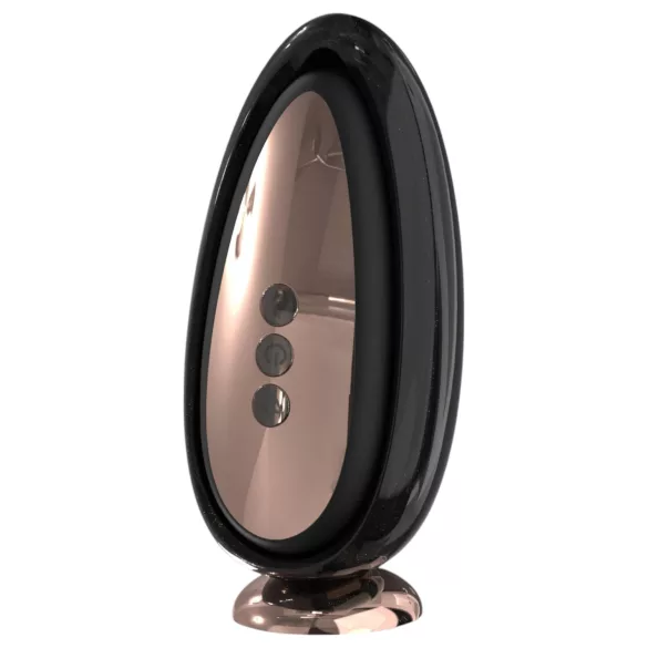 Sex HD Mirror - vibrerende likspeeltje met verwarmingsfunctie - zwart