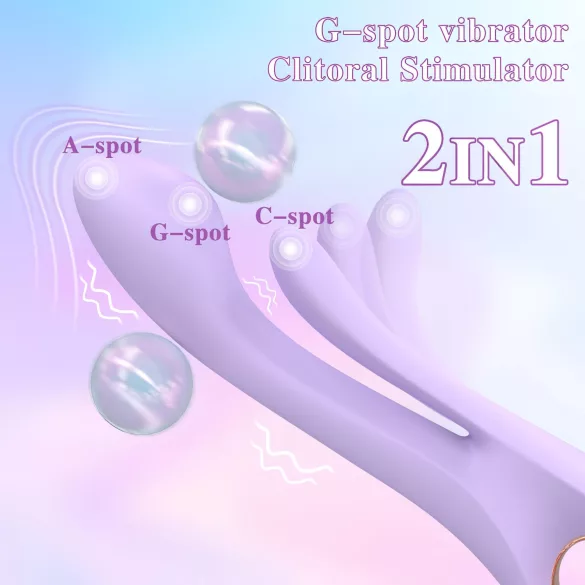 Sex HD Kaethe - rabbit vibrator - clitorisstimulator - siliconen - paars