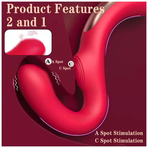 SEX HD Genie - G-spot en clitorisstimulator vibrator - rood