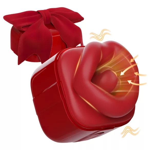 SEX HD Lovely Kiss - likdoel vibrator met zuigfunctie - rood