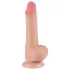 Lovetoy Sliding-Skin - dildo met zuignap - dubbel laag - 19,5cm - huidkleur