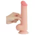 Lovetoy Sliding-Skin - realistische dubbelwandige dildo met ballen - 20,8cm