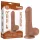 Lovetoy Sliding-Skin - realistische dildo met ballen - 18,3cm - huidskleur