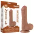 Lovetoy Sliding-Skin - realistische dildo met ballen - 18,3cm - huidskleur