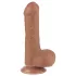 Lovetoy Sliding-Skin - realistische dildo met ballen - 18,3cm - huidskleur