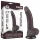 Lovetoy Sliding-Skin - dildo met zuignap - dubbel laag - 19,5cm - bruin