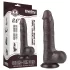 Lovetoy Sliding-Skin - dildo met ballen - realistische dubbele laag - 20cm bruin