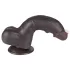 Lovetoy Sliding-Skin - dildo met ballen - realistische dubbele laag - 20cm bruin