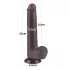 Lovetoy Sliding-Skin - dildo met zuignap - dubbele laag - 20,8 cm - bruin
