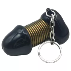 Roomfun - grappige penis-sleutelhanger (zwart)