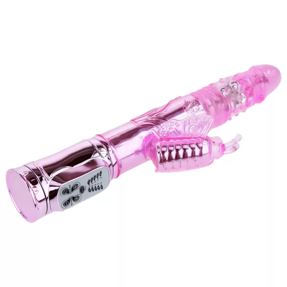 Baile - vibrator met vlinder en clitorisstimulator - roze
