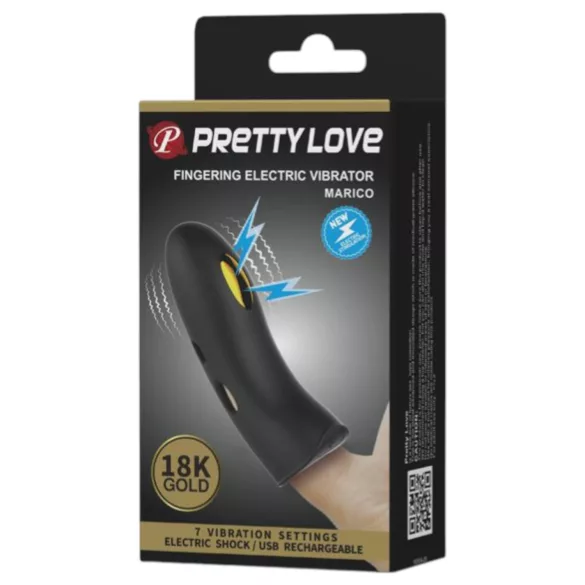 Pretty Love Marico - elektrische vinger vibrator - zwart