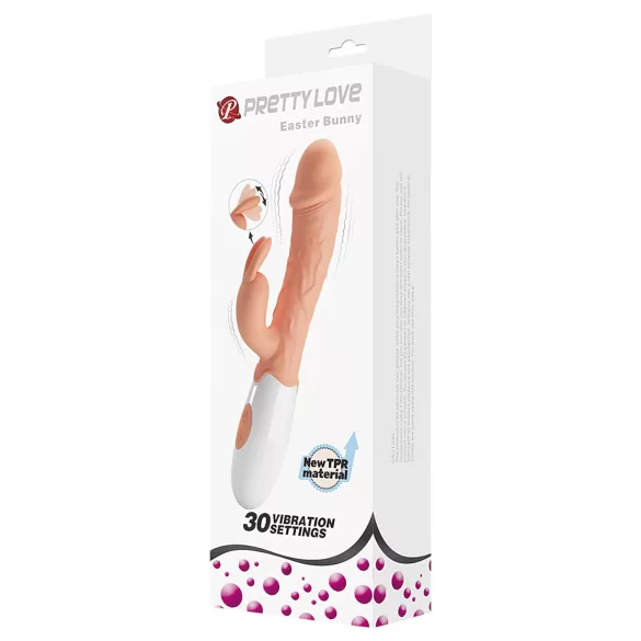 Pretty Love Easter Bunny - rabbit vibrator met clitorisstimulator - huidkleurig