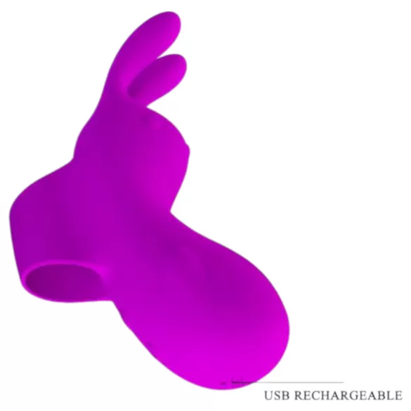 Pretty Love Bunny - vinger­vibrator met konijntje (paars)