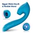 Vibeconnect - waterdichte G-spot & clitoris stimulator (blauw)