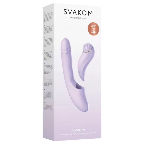 Svakom DuoGlow - App-gestuurde G-spot- en clitorisstimulator vibrator (paars)