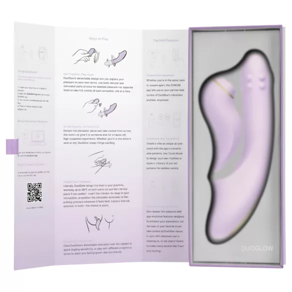 Svakom DuoGlow - App-gestuurde G-spot- en clitorisstimulator vibrator (paars)