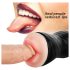 Vibeconnect - realistische mond en vagina masturbator (natuurlijk-zwart)
