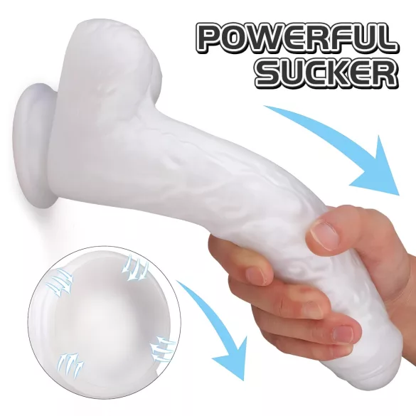 Sex HD Martin - dildo met zuignap en ballen - realistisch - wit