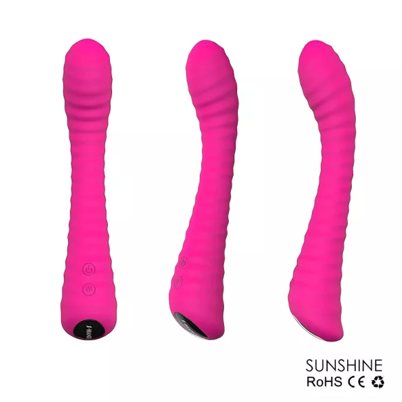 Sex HD Sunshine - G-spot vibrator - oplaadbaar, geribbeld - roze