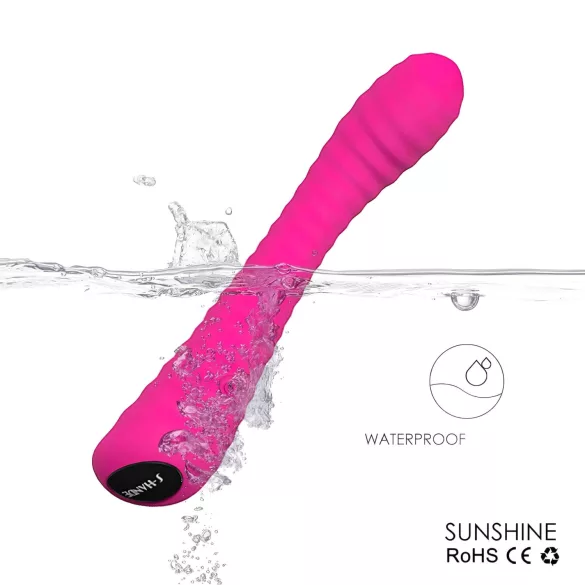 Sex HD Sunshine - G-spot vibrator - oplaadbaar, geribbeld - roze
