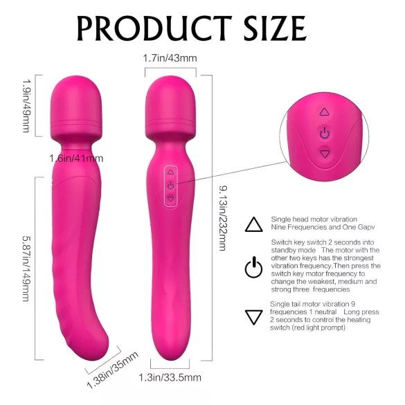 Sex HD Iris - vibrator met verwarming - 2 motoren - siliconen - roze