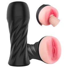   Sex HD Marcus - levensechte kunstvagina in huls (zwart-naturel)