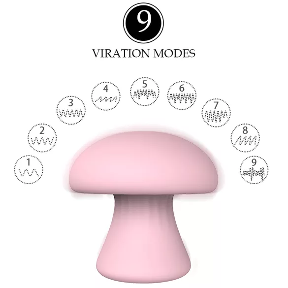 Magic Mushroom - oplaadbaar gezichtsmassager (roze)