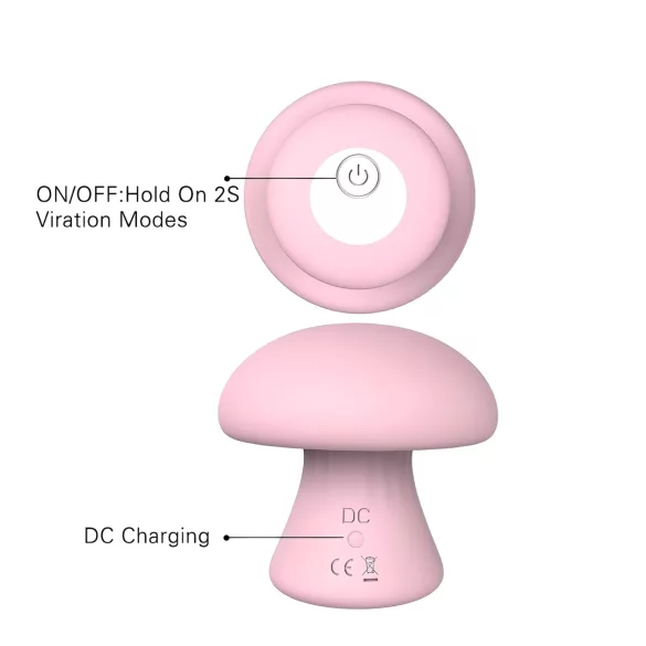Magic Mushroom - oplaadbaar gezichtsmassager (roze)