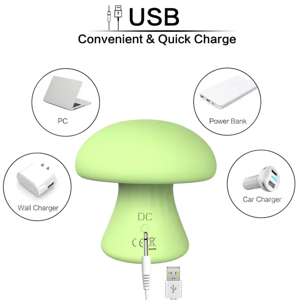 Magic Mushroom - oplaadbare gezichtsvibrator (groen)