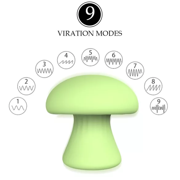 Magic Mushroom - oplaadbare gezichtsvibrator (groen)