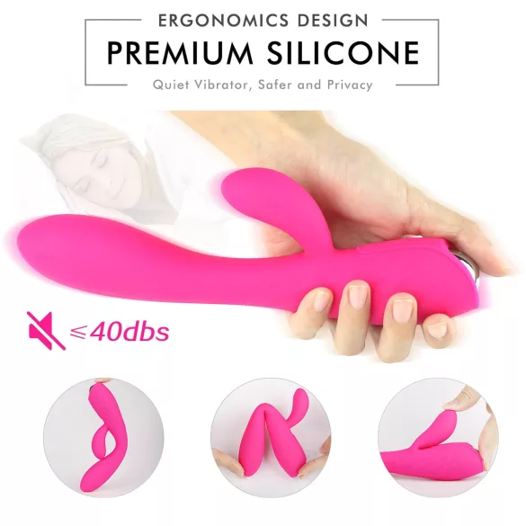 Sex HD Muses - oplaadbare vibrator met verwarming - waterdicht - roze