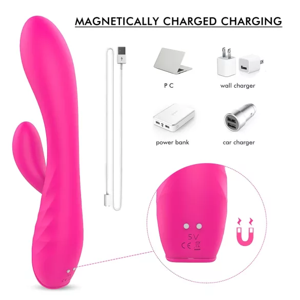 Sex HD Muses - oplaadbare vibrator met verwarming - waterdicht - roze