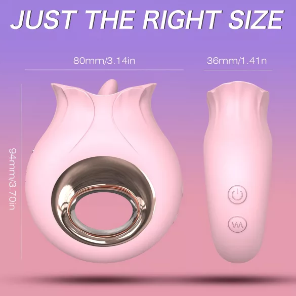 Sex HD French Kiss - likvibrator - clitorisstimulatie - siliconen roze