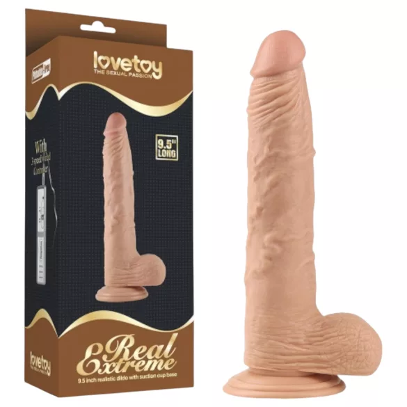 Lovetoy Real Extreme - dildo met zuignap - 24 cm