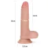Lovetoy Nature Cock - realistische dildo - dubbel laag - 18cm - huidkleur