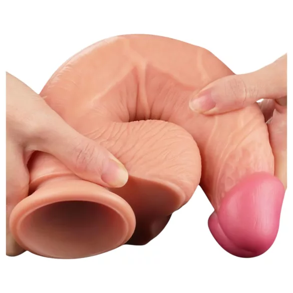 Lovetoy Nature Cock - realistische dildo - dubbel laags - 25cm - huidskleur