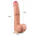 Lovetoy Nature Cock - realistische dildo - dubbel gelaagd - 28cm - huidkleur