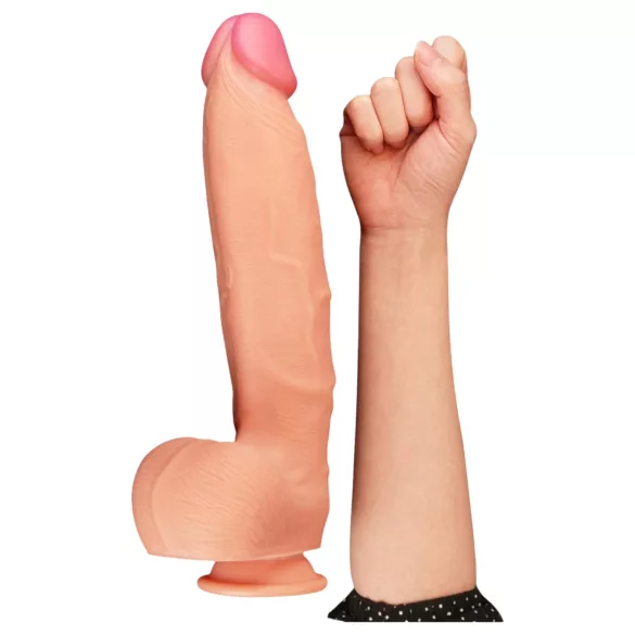 Lovetoy Nature Cock - realistische dildo - dubbel gelaagd - 30cm huidkleurig