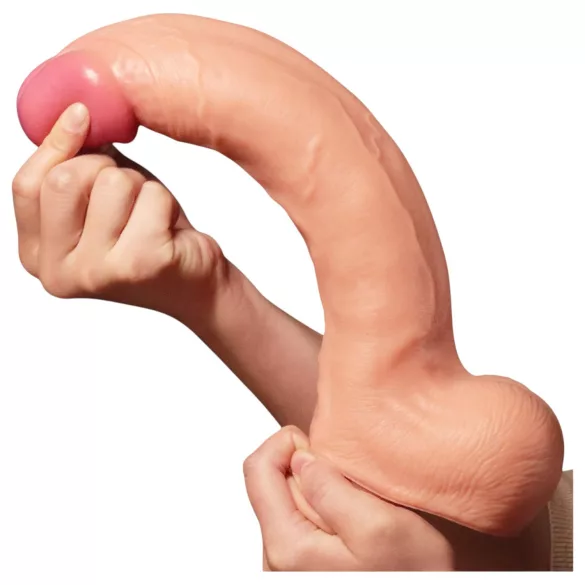 Lovetoy Nature Cock - realistische dildo - dubbel gelaagd - 30cm huidkleurig