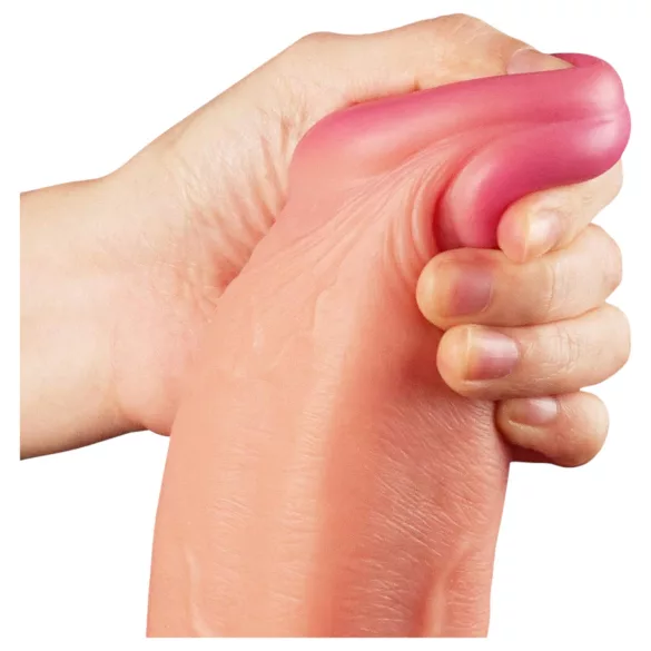 Lovetoy Nature Cock - realistische dildo - dubbel gelaagd - 30cm huidkleurig