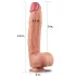 Lovetoy Nature Cock - realistische dildo - dubbel gelaagd - 30cm huidkleurig