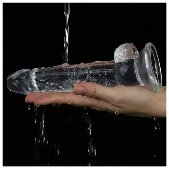 Lovetoy Flawless Clear - dildo met zuignap - 19 cm (transparant)