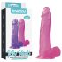 Lovetoy Jelly Studs - zuignap dildo - 20cm (roze)