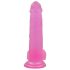 Lovetoy Jelly Studs - zuignap dildo - 20cm (roze)