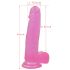 Lovetoy Jelly Studs Zuignap Dildo - 20cm (Roze)
