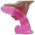 Lovetoy Jelly Studs - zuignap dildo - 20cm (roze)