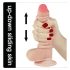Lovetoy Sliding-Skin - Dubbele Laag Dildo - 18cm (Natuurlijk)