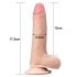 Lovetoy Sliding-Skin - Dubbele Laag Dildo - 18cm (Natuurlijk)