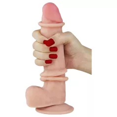   Lovetoy Sliding-Skin - dildo met dubbele laag - 21cm - huidskleur